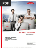 FRONIUS Pricelist - 18.05.2020