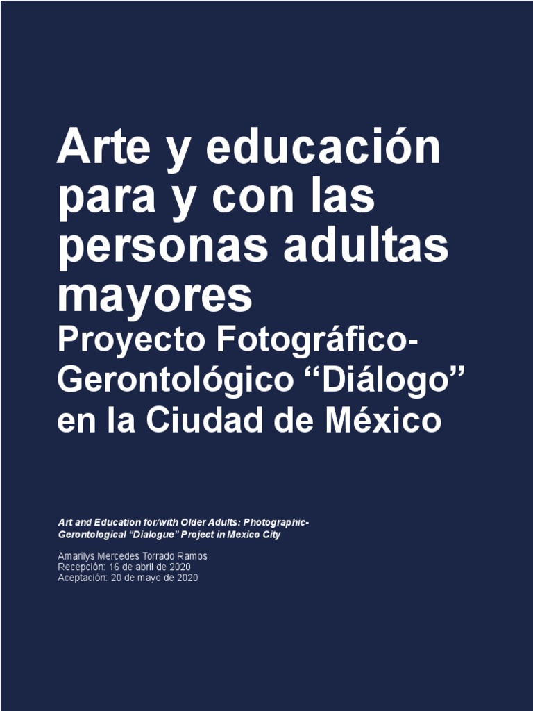Arte y Educación para y Con Las Personas Adultas Mayores | PDF | Vejez ...