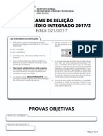 Prova - Ensino Medio Integrado - 2017-2