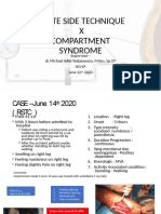 WHITE SIDE TECHNIQUE FOR COMPARTMENT SYNDROME DIAGNOSIS