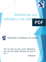 Diferencias entre voz hablada y cantada