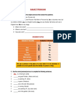 Subject Pronouns