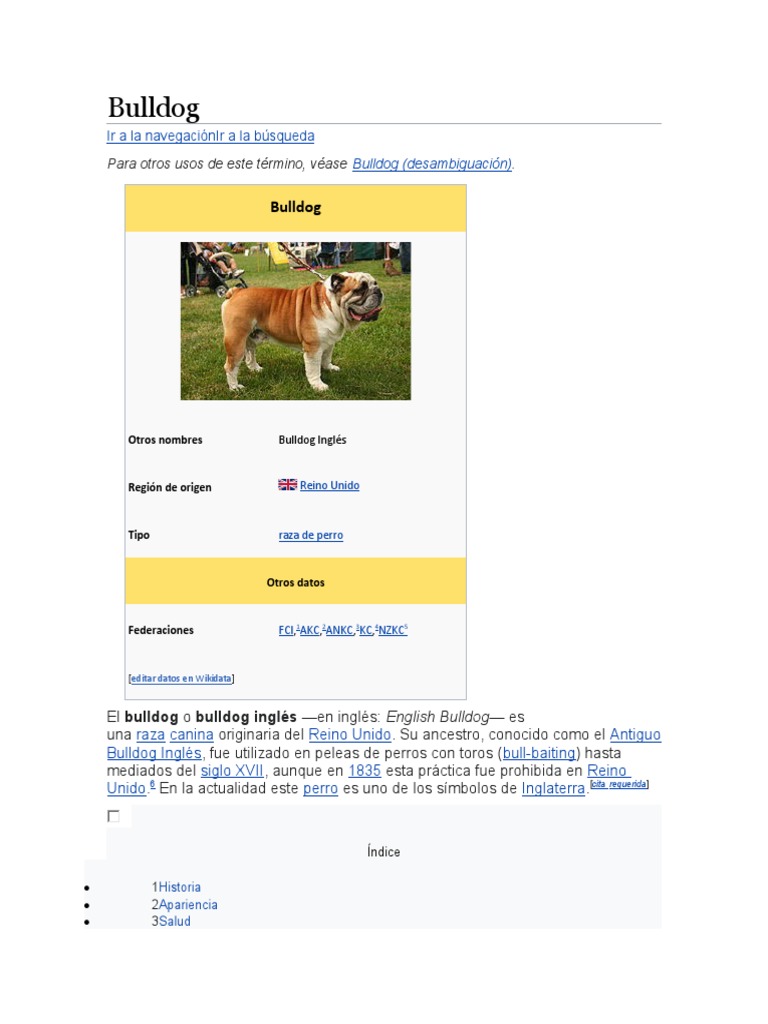 Bulldog | PDF | Buldog | Perros como mascotas