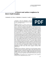 Determination of forest road surface roughness by Kinect depth imaging