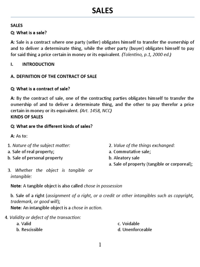 A Comprehensive Overview of Sales Contracts: Essential Elements, Types ...