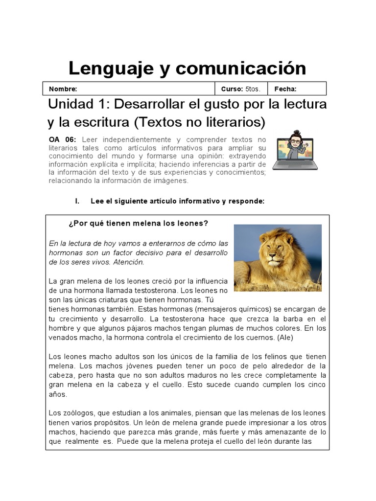 Texto Informativo Los Leones | PDF | Estrellas | León