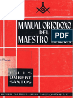 MANUAL ORTODOXO DEL MAESTRO MASON - LUIS UMBERT SANTO