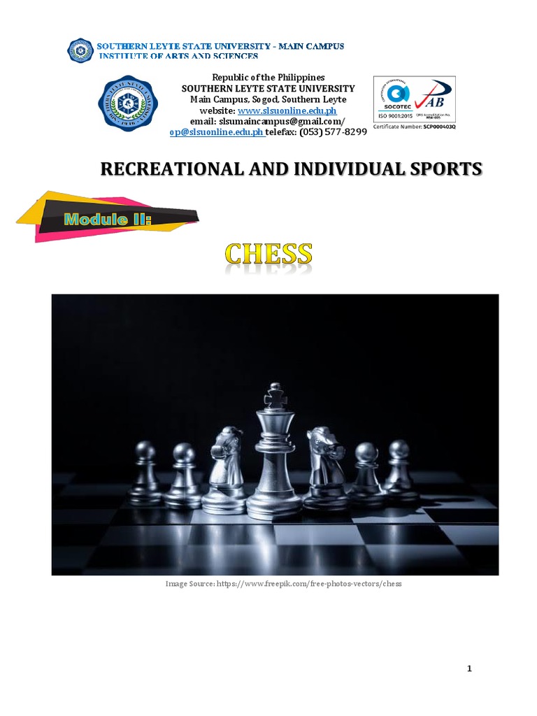 Recreational Sports Course Overview | PDF | Chess | Gaming