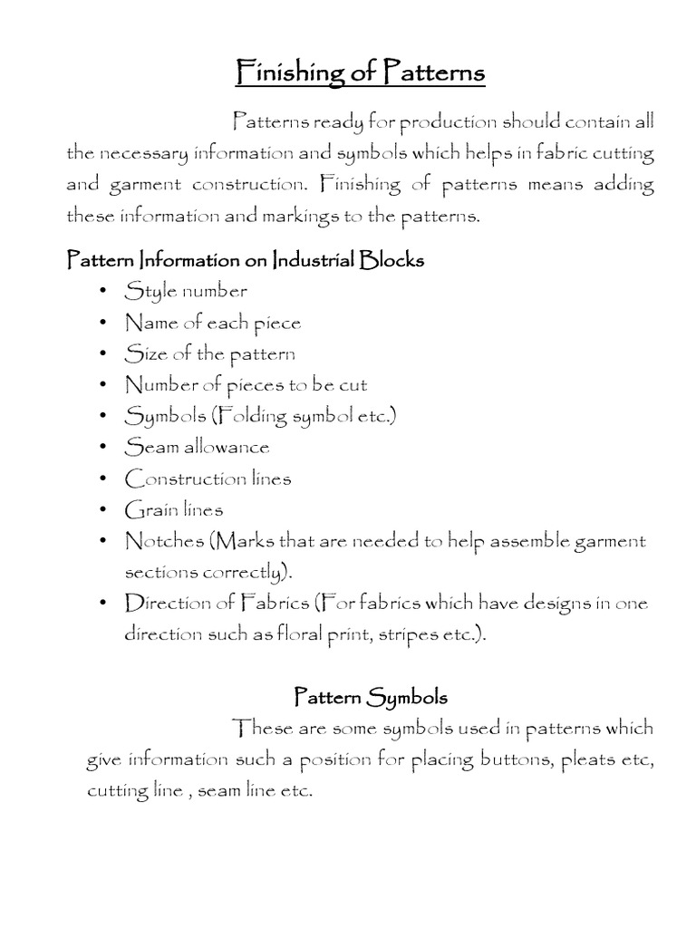 Finishing of Patterns | PDF | Computers
