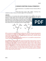 Experiment 3: Common Emitter Characteristics