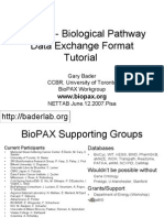 Biopax - Biological Pathway Data Exchange Format Tutorial