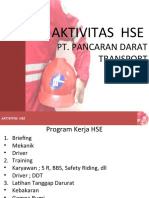 Aktivitas Hse: Pt. Pancaran Darat Transport