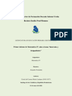 Intervalos y desigualdades en Matemática IV