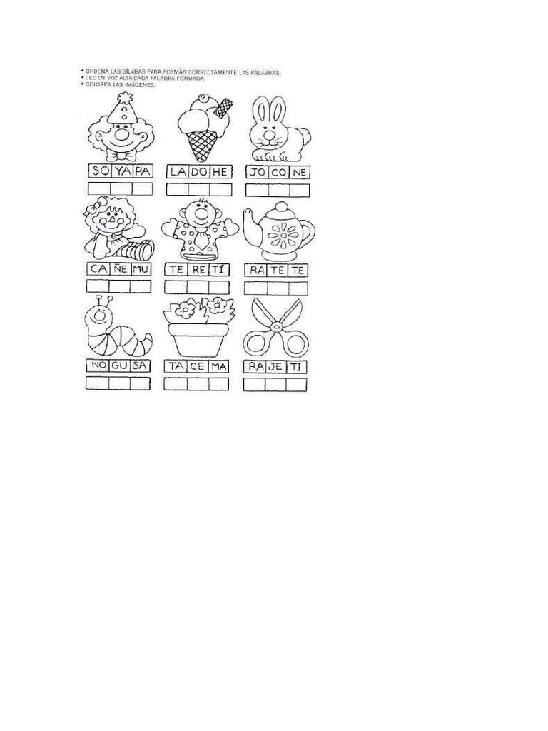 Actividades Con Letras  PDF