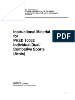 Instructional Material For PHED 10032 Individual/Dual/ Combative Sports (Arnis)