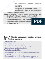 Topic 7.2 - Nuclear Reactions - Teacher