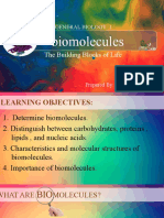 Building Blocks of Life: Biomolecules in General Biology 1