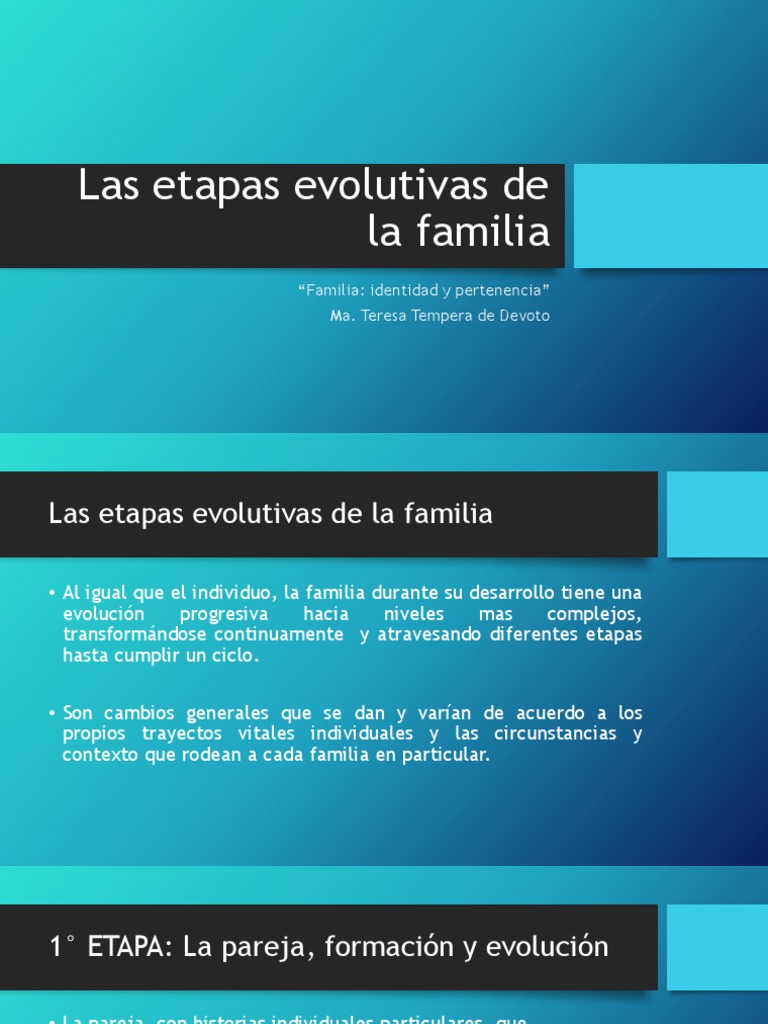 Las Etapas Evolutivas de La Familia | PDF | Familia | Evolución
