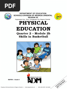 Physical Education: Quarter 2 - Module 2b Skills in Basketball