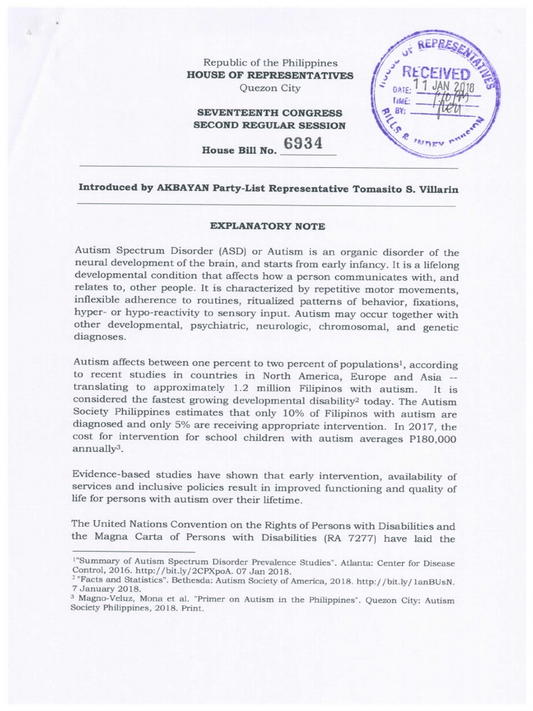 HB06934 Autism Bill | PDF