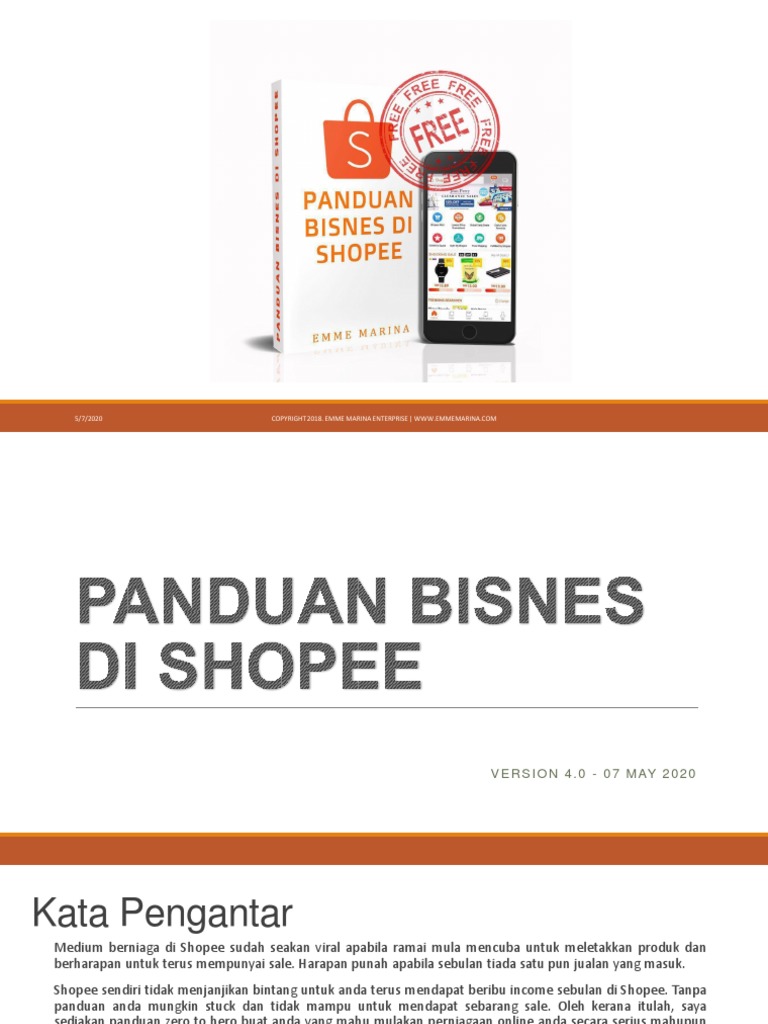 Ebook Panduan Berniaga Di Shopee Version 4.0 | PDF