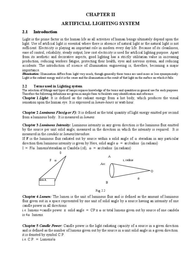 Artificial Lighting PDF Incandescent Light Bulb Lighting