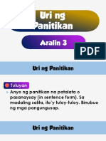 Aralin 3 - Uri Ng Panitikan