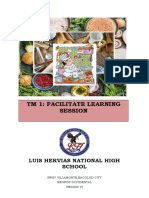 TM 1: Facilitate Learning Session: Luis Hervias National High School