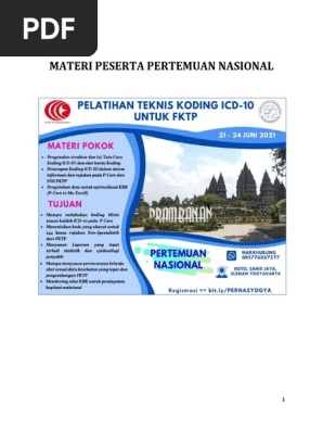Pelatihan Teknik Koding Icd 10 Untuk Fktp Pdf