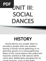 Unit Iii: Social Dances