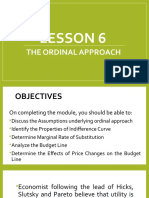Lesson 6: The Ordinal Approach