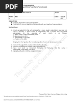 This Study Resource Was: CS10-8: Computer Programming Assignment #1: Algorithm/Flowchart/Pseudocode