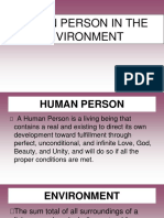 Human Person in The Environment