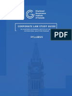 Corporate Law Study Guide: The Chartered Governance Institute of Canada International Qualifying Program