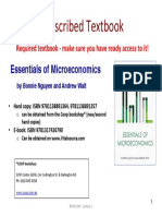 Prescribed Textbook: Essentials of Microeconomics