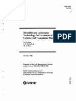 Shredder and Incinerator Technology For Treatment of Commercial Transuranic Wastes