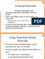 Trust in Social Networks: - This Work Uses A 1-10 Scale Where 1 Is Low Trust and 10 Is High Trust