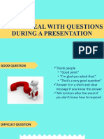 How To Deal With Questions During A Presentation