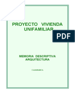 MEMORIA DESCRIPTIVA ARQUITECTURA