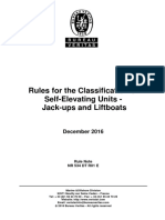 Rules For The Classification of Self-Elevating Units - Jack-Ups and Liftboats