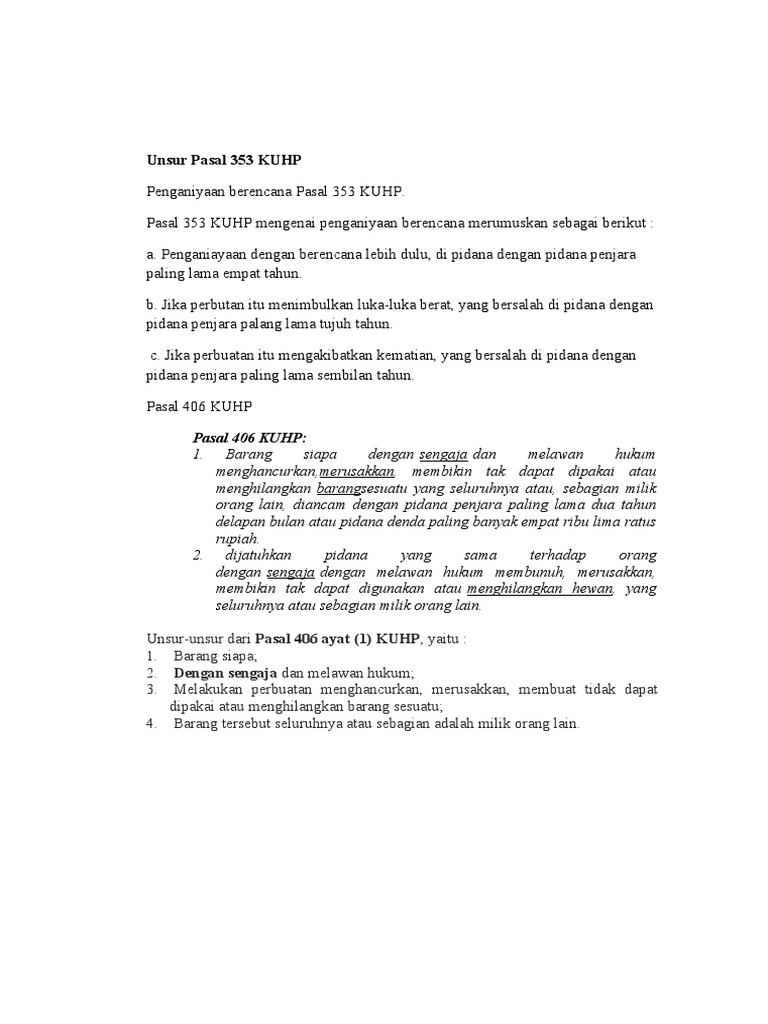 Unsur Pasal 342 Kuhp