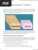 Recruitment and Selection - Introduction - Tutorialspoint