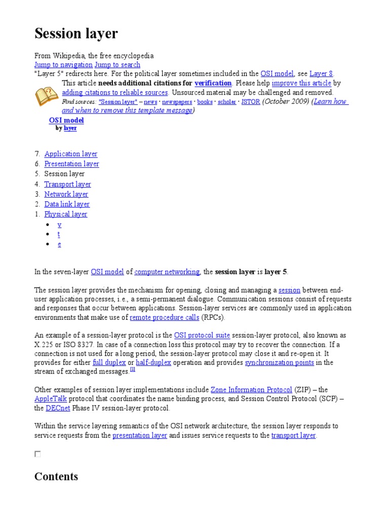 Session Layer | PDF