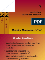 Analyzing Business Markets: Marketing Management, 13 Ed