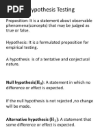 Hypothesis Testing 1,2 Ppt 1