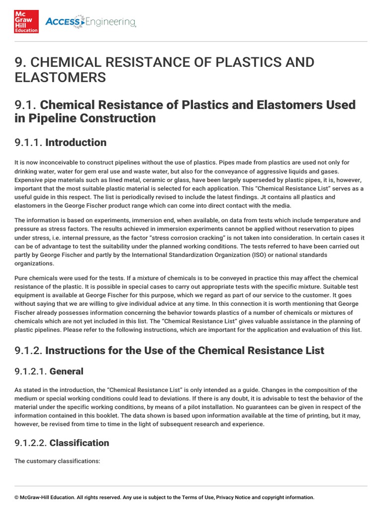 Fischer Engineering Handbook Chemical Resistance Plastics