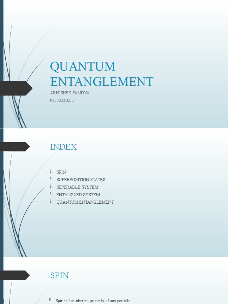 Quantum Entanglement Pdf