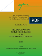 BAT Production of NPK Fertilizers by the Nitrophosphate Route