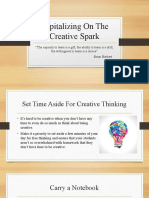 Capitalizing On The Creative Spark