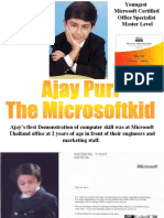 Youngest Microsoft Office Specialist at 9 years of age